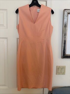 Reiss Peach V-Neck Dress